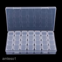 [amlesoaeMY] Prettyia 28Grid Clear Small Parts Storage Box Beads Container Organizer Case
