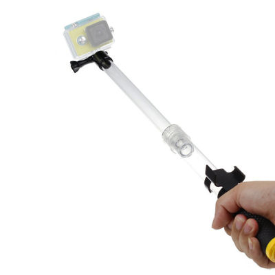 Adjustable escopic Transparent Waterproof Monopod Selfie Stick for GoPro Hero 7 6 5 4 3+ with Remote Control Connector
