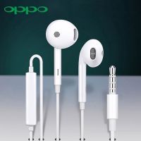 OPPO หูฟัง R11ของแท้,หูฟังแบบมีสายควบคุมปลั๊ก3.5มม. สำหรับ Xiaomi Huawei OPPO R15 OPPO Find X F7 F9 OPPO R17