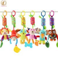 Birthday Toys Cartoon Animal Wind Chime Infant Rattles With Teether Crib Bed Stroller Hanging Pendant Toys