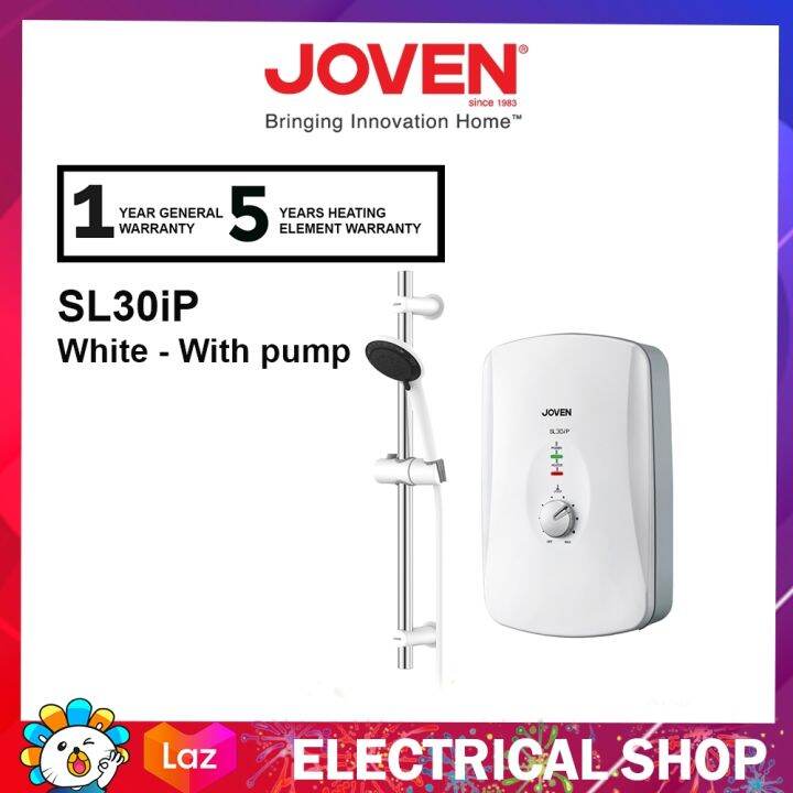 Joven SL30iP White Instant Water Heater Inverter DC (with pump) / 3.6kw 830i  with Pump (White) higher spec than 838P u0026 880P | Lazada