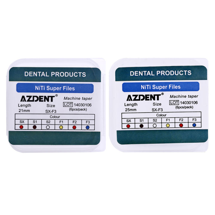 azdent-6ชิ้นแพ็ค-sx-f3เครื่องมือทันตกรรมไฟล์รากคลองเครื่องยนต์ใช้-endontic