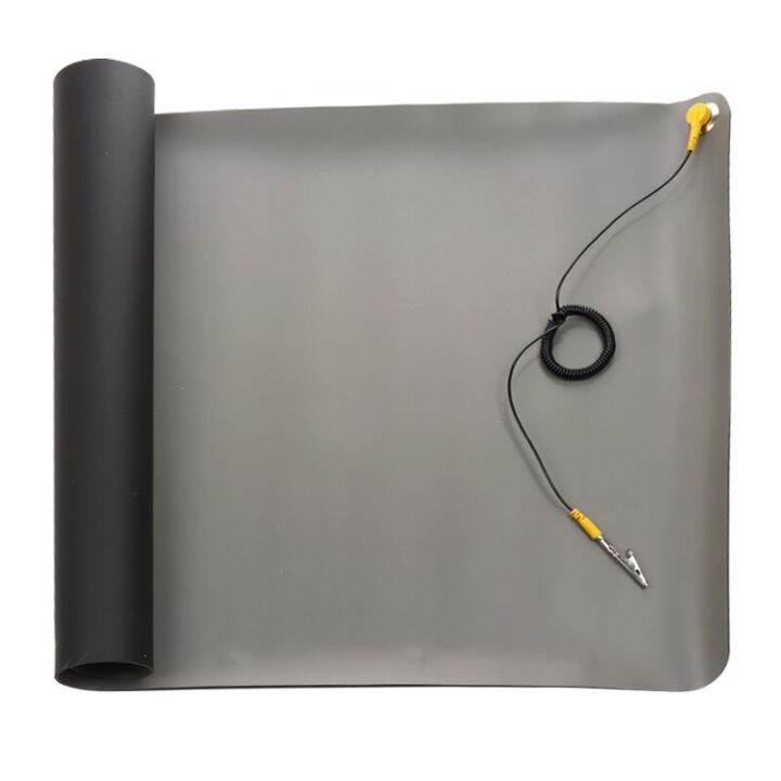 1pc Black Desktop Anti Static ESD Grounding Mat Maintenance Platform