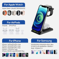 20W Wireless Charger Stand สำหรับ 14 13 12 11 XR XS 8 3 In 1 Fast Charging Dock Station สำหรับ Pro 7