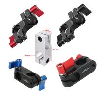 90 Degree 15mm Dual Hole Rail Rod Clamp Adapter For DSLR Camera Handle / Cage Rig / Plate Rod Support Photo Studio Accessories