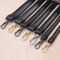 【CW】Matt Black Long Bag Strap Adjustable Replacement PU Leather Shoulder Bag Strap, Belt For Handbags, Purses (4สีโลหะ)