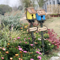 American Solid Wood Simulation House Bird Nest Accessories Villa Garden Balcony Furnishings Crafts Outdoor Courtyard Decoration