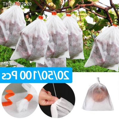 ▨ 100Pcs Fruit Protection Bag Plant Grow Bags Non-woven Fabric for Grapes Vegetable Apples Pouch Mesh Bag Garden Accessories Tools