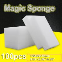 ☎ 20/50/100Pcs Magic Sponge Eraser Melamine Sponge Wipe Brush Tool Bathroom Kitchen Cleaner Dishwashing Cleaning Spong 100x60x10MM