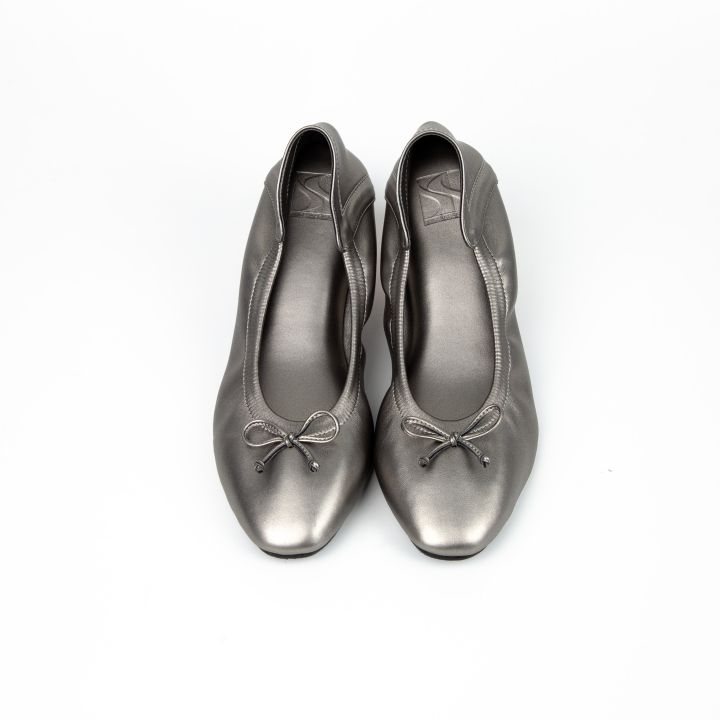 sincera-brand-premium-flat-shoes-คัชชูสี-metallic-gray-รองเท้าคัชชูส้นแบน-คัชชูส้นเตี้ย-หนังนิ่ม-ใส่สบาย-ไม่กัดเท้า