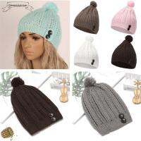 QIEMEIXIANMM Soft Stretch Warm Hat Women Knitted Caps Stretchy Beanie Crochet