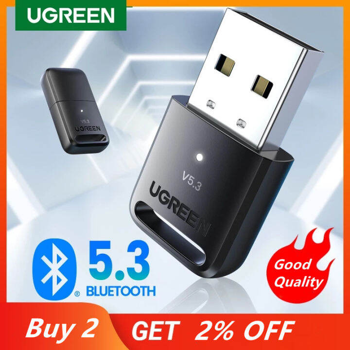 5.3 5.0 USB Bluetooth Adapter UGREEN Bluetooth Dongle Receiver For PC Speaker Wireless Mouse