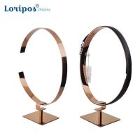 Clothing Store Desk Decoration Exhibition Belt Rack Rose Gold Silvery Metal Belt Holder Bracket Desk Belt Display Rack