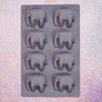 GL-แม่พิมพ์ ซิลิโคน รูปช้าง 8 ช่อง (คละสี)  Elephant Shape silicone