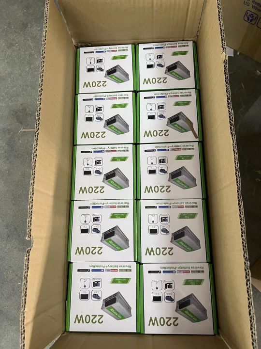 อินเวอร์เตอร์-12v220w-ตัวแปลงไฟฟ้า-เครื่องแปลงไฟรถเป็นไฟบ้าน-ตัวแปลงไฟรถ-ใช้อุปกรณ์ไฟบ้านได้ในรถ-dc-12v-to-ac-220v-220w-500-2000w