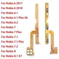 ปุ่มปรับสายด้านข้างสำหรับ Nokia 6 6.1 6.2 7 7.1 7.2 8 8.1 X6 X7บวก2017 2018ส่วนปุ่มเฟล็กซ์ริบบอนปริมาณพลังงาน