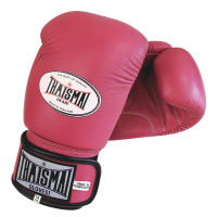 THAISMAI - BG124 นวมชกมวย นวมซ้อมมวย อุปรณ์มวยไทย นวมต่อยมวย นวม หนังแท้ สีชมพู - Boxing Gloves Pink Leather THAIFIGHTPRO