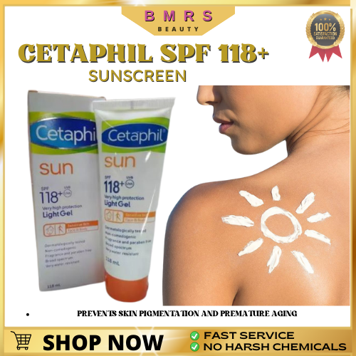 Cetaphil Sunblock SPF 118+ Light Gel (Face & Body) Protect Your Skin With SPF 50+ PA ++++ For