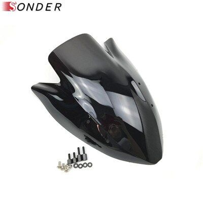 กระจกรถจักรยานยนต์สำหรับ Z1000 Z 1000 2003 2004 2005 2006 Double Bubble Windscreen Deflectors ลม Z1000 03 04 05 06