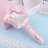 Cartoon Unicorn Hair Brush Air Cushion Comb Anti-static Transparent Massage Hair Comb Plastic Pony Comb Detangling Hair Brush