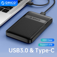 ORICO HDD Case 2.5นิ้ว SATA To USB3.0Type-C HDD Enclosure 6Gbps Max USB-C ภายนอก SATA HDD Enclosure สนับสนุน Auto-Sleep