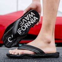 National trend flip-flops for men in summer 2023 new style anti-slip and anti-odor mens wear-resistant beach slippers for men 【JYUE】