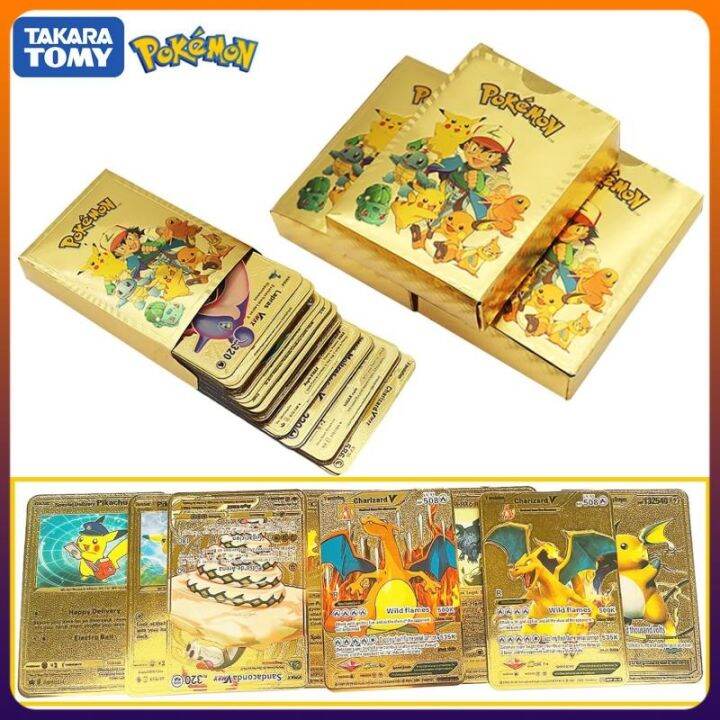 gold-plated-pokemon-cards-charizard-pokemon-charizard-vmax-gold-110pcs-pokemon-aliexpress