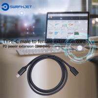 SWRFH 0.5/1/1.5M สายต่อขยายกล้องคอมพิวเตอร์แฟลชไดรฟ์สองหัวความเร็วสูงสูงชนิด C เครื่องพิมพ์ USB2.0 Type C ชนิด C สายพ่วง USB ตัวผู้ไปยังสายปลั๊กตัวเมียสายเคเบิล USB C