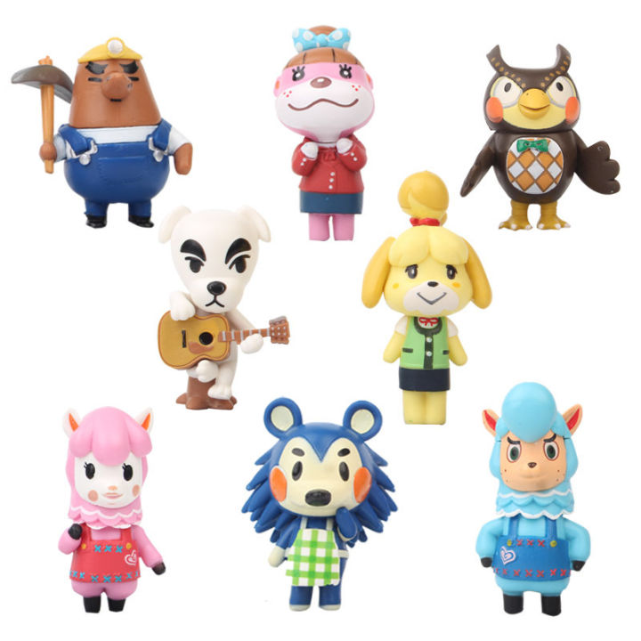 crossing-8pcsset-animal-figures-toy-set-kk-slider-isabelle-cake-topper-birthday