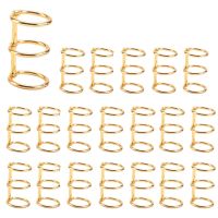 20Pcs 3 Ring Gold Book Rings Leaf Binders Office Book Rings Snap Split Hinged with 20 mm Inner Diameter Gold Book Rings