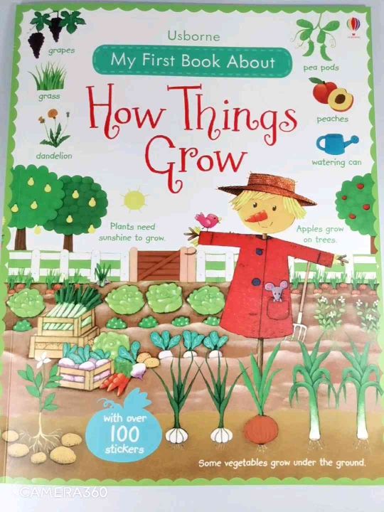 สมุดภาพติดสติ๊กเกอร์ How Thing Grow การเจริญเติบโต Usborne Sticker Book  หนังสือภาษาอังกฤษ นิทานภาษาอังกฤษ สมุดภาพสติ๊กเกอร์ภาษาอังกฤษ | Lazada.Co.Th