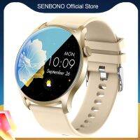 ☸ஐ SENBONO Round Women Smart Watch Full Touch Screen Sports Fitness Tracker IP67 Waterproof Women 39;s Smartwatch Men for Android