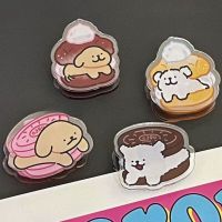 Marzis Line Puppy Double Sided Acrylic Sticky Note Clip Cute Cartoon PP Clip Data Test Paper Clip Stationery Supplies 【AUG】