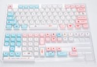 125คีย์ธีม Pixel Wars Keycap สีย้อม-ระเหิด XDA ปุ่มกด PBT  โปรไฟล์สำหรับแป้นพิมพ์เชิงกลสำหรับเล่นเกมการ์ตูนน่ารักตัวครอบปุ่มคีย์บอร์ด