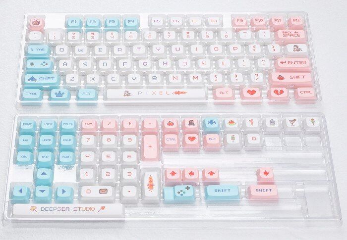 125คีย์ธีม-pixel-wars-keycap-สีย้อม-ระเหิด-xda-ปุ่มกด-pbt-nbsp-โปรไฟล์สำหรับแป้นพิมพ์เชิงกลสำหรับเล่นเกมการ์ตูนน่ารักตัวครอบปุ่มคีย์บอร์ด