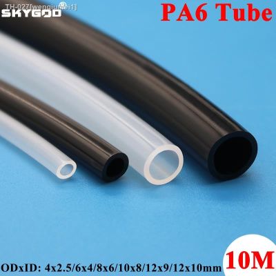 ◑◄ 10M High Pressure PA6 Nylon Tube Diameter 2.5 4 6 8 10 12mm Pneumatic Air Compressor Smooth Rigid Polyamide Oil Pipe Clear Black