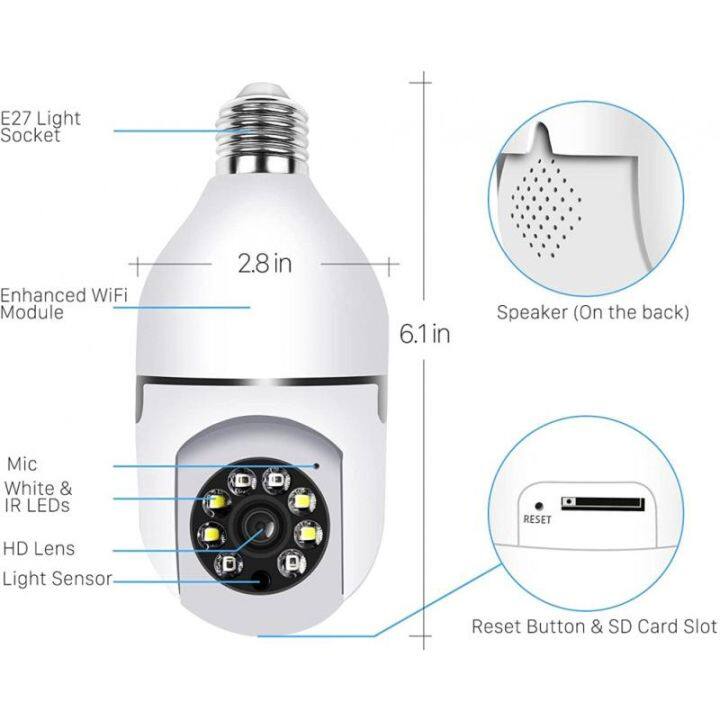 จัดส่งฟรี-cod-กล้องวงจรปิดหลอดไฟกล้อง-ip-v380กล้องวงจรปิดไฟ-wifi-ไร้สาย-ip-v380พาโนรามา