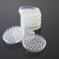 卍◊☇ 12Pcs Chair Leg Pads Transparent Plastic Toothed Furniture Table Foot Pads Anti-Slid Spiked Caster Cups Carpet Protectors Mat