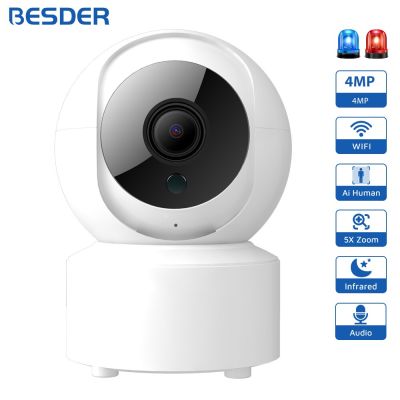 Besder กล้องวงจรปิดกล้อง Ip 4mp จอดูแลเด็กกล้องวิดีโอรักษาความปลอดภัยภายในอาคารระบบ Wifi Ptz และเสียงขนาดเล็ก