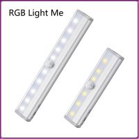 Battery Powered LED Bar Light Under Cabinet Lights Lighting for Bedroom Wardrobe Smart PIR Motion Sensor Night Light for Home Ceiling Lights