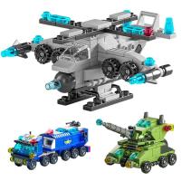 6 IN 1 City Fire Car Truck Engineering Crane Building Blocks Tank Helicopter Bricks Set Cars Deformation Toys for Children Kids top sale