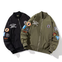 Spot Gifts Japanese Harajuku Wind Dragon Tiger Embroidered Jacket Air Force Ma-1 Pilot Male Baseball