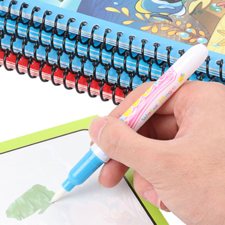 สมุดระบายสีน้ำสำหรับเด็กหนังสือภาพกราฟฟิตีของเล่นวาดรูประบายสีสำหรับเด็กทารกเด็กวัยหัดเดินทารกเด็ก
