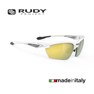 แว่นกันแดด Rudy Project Stratofly New White Gloss / Multilaser Yellow แว่นกันแดดสปอร์ต แว่นกีฬา ติดคลิปสายตาได้ แว่นจักรยาน แว่นใส่วิ่ง แว่นกันแดดน้ำหนักเบา