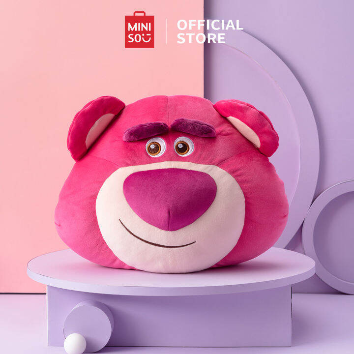 MINISO Disney Lotso Nap Pillow Plush toy Pillow Soft Strawberry Bear