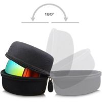 Portable Ski Snowboard Glasses Carry Bag Winter Outdoor Skiing Goggles Zipper Hard Box High Quality EVA Eyeware Protective Case Goggles