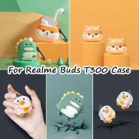 【Discount】For Realme Buds T300 Case Interesting Cartoon for Realme Buds T300 Casing Soft Earphone Case Cover