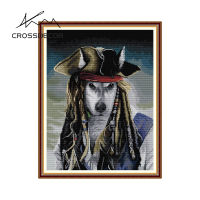 Crossdecor Cross Stitch ชุดด้วยวัสดุสัตว์พิมพ์ผ้าโรงงาน Outlet ผ้า11CT 14CT ปักชุด Craft Handmade ตกแต่งสำหรับ Sala Wall - Dame - Golden Retriever