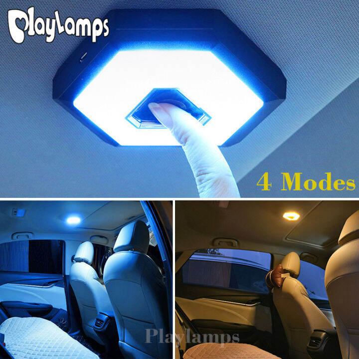 1 Set Color Changing Reading Light Car LED 4 Lighting Modes Reading ...