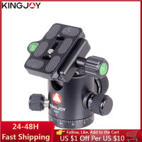 KINGJOY หัวขาตั้งกล้อง Damping หัวบอลพร้อมแผ่นปลดเร็วและ UNC14 38 สกรู Pan &amp; Tilt สำหรับกล้อง Monopod DSLR SLR